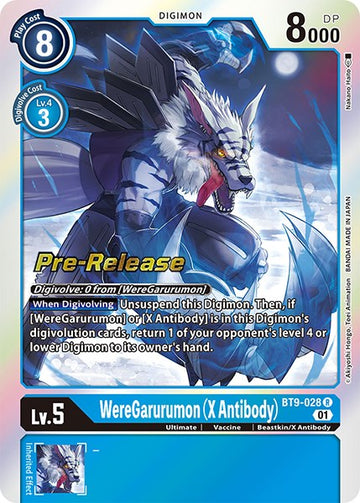 WereGarurumon (X Antibody) [BT9-028 R] [X Record Pre-Release Cards] Foil