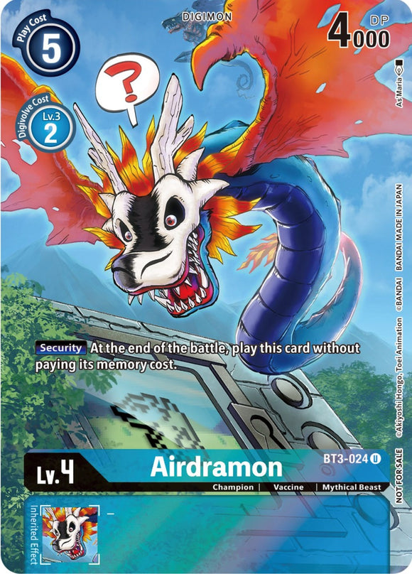 Airdramon (25th Special Memorial Pack) [BT3-024 U] [Release Special Booster 1.0] Foil