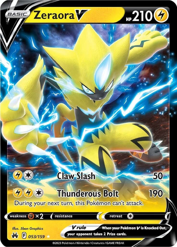 Zeraora V [053/159] [Crown Zenith] Holofoil