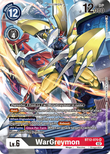 WarGreymon (Alternate Art) [BT12-070 SR] [Across Time] Foil