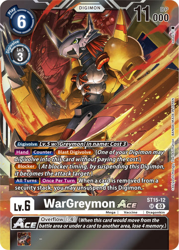 WarGreymon ACE [ST15-12 SR] [ Dragon of Courage] Foil