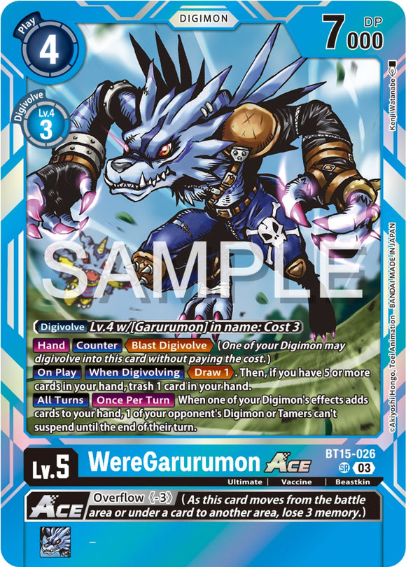 WereGarurumon ACE [BT15-026 SR] [Exceed Apocalypse] Foil