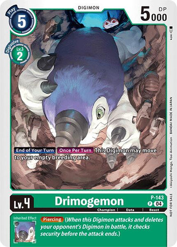 Drimogemon - P-143 (Store Tournament 2024 Jul. - Sep. Participation Pack) [P-143 P] [Digimon Promotion Cards]