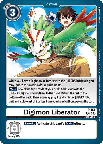 Digimon Liberator - P-151 (Store Tournament 2024 Jul. - Sep. Participation Pack) [P-151 P] [Digimon Promotion Cards]