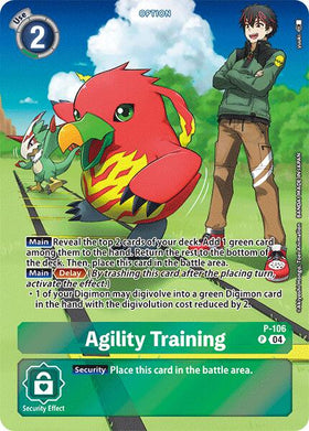 Agility Training (Starter Deck 18 Exclusive) [P-106 P] [Digimon Promotion Cards] Foil