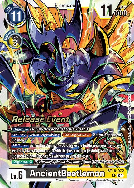AncientBeetlemon [BT18-072 R] [Release Special Booster 2.0 Celebration Event Cards] Foil