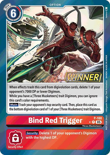 Bind Red Trigger (Store Tournament 2025 Vol.2 Winner Pack) [P-180 P] [Digimon Promotion Cards] Foil