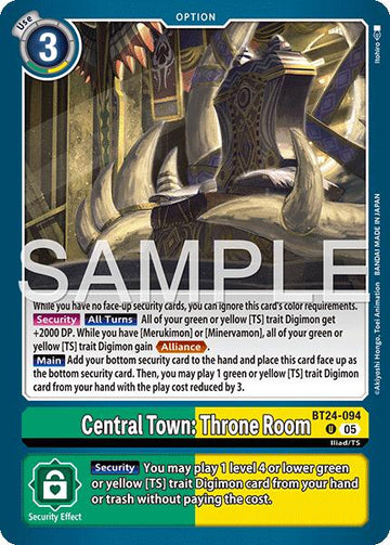 Central Town: Throne Room [BT24-094 U] [Time Stranger]