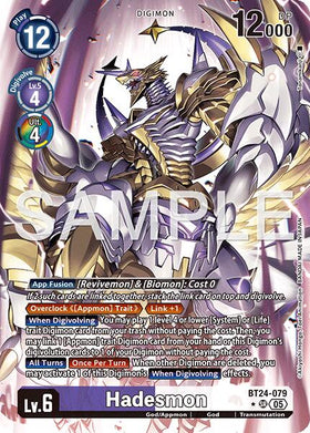 Hadesmon (Alternate Art) [BT24-079 SR] [Time Stranger] Foil