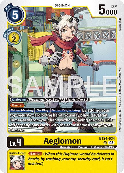 Aegiomon [BT24-034 SR] [Time Stranger] Foil