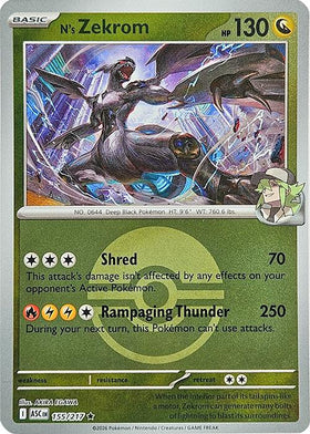 N's Zekrom (Poke Ball) [155/217] [Ascended Heroes] Reverse Holofoil