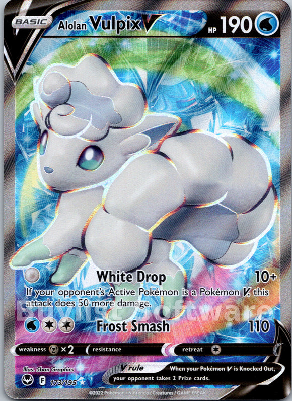 Alolan Vulpix V [173/195] [Silver Tempest] Holofoil