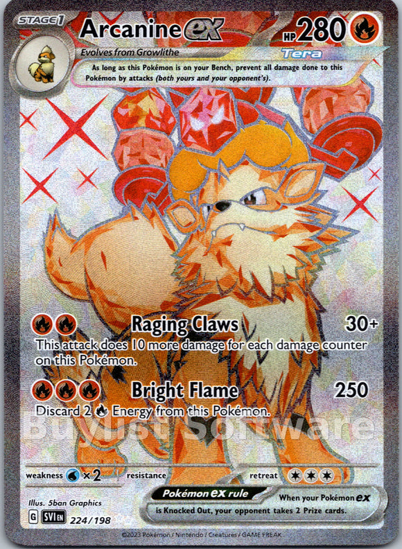 Arcanine ex [224/198] [Scarlet & Violet Base Set] Holofoil