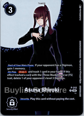Asuna Shiroki (Hacker's Slumber Box Promotion Pack) [P-212 P] [Digimon Promotion Cards] Foil