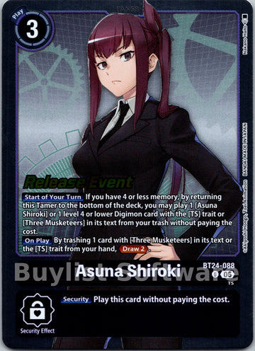 Asuna Shiroki [BT24-088 UC] [Time Stranger Release Events Cards] Foil