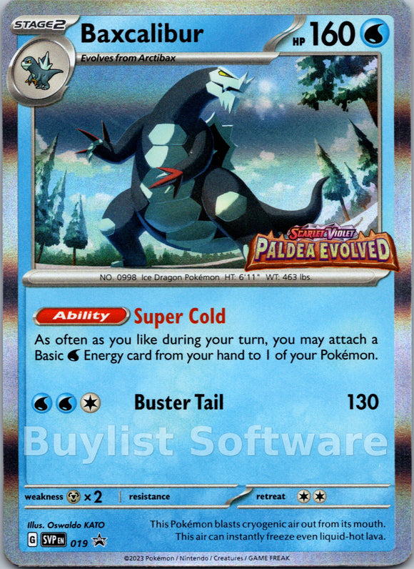 Baxcalibur (Scarlet & Violet Promo Cards Stamped) [019] [Scarlet & Violet Promo Cards] Holofoil