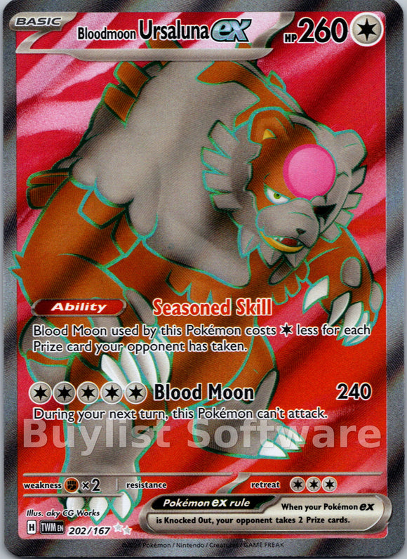 Bloodmoon Ursaluna ex [202/167] [Twilight Masquerade] Holofoil