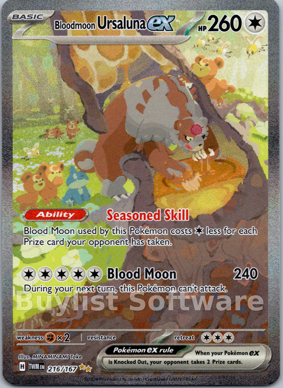 Bloodmoon Ursaluna ex [216/167] [Twilight Masquerade] Holofoil