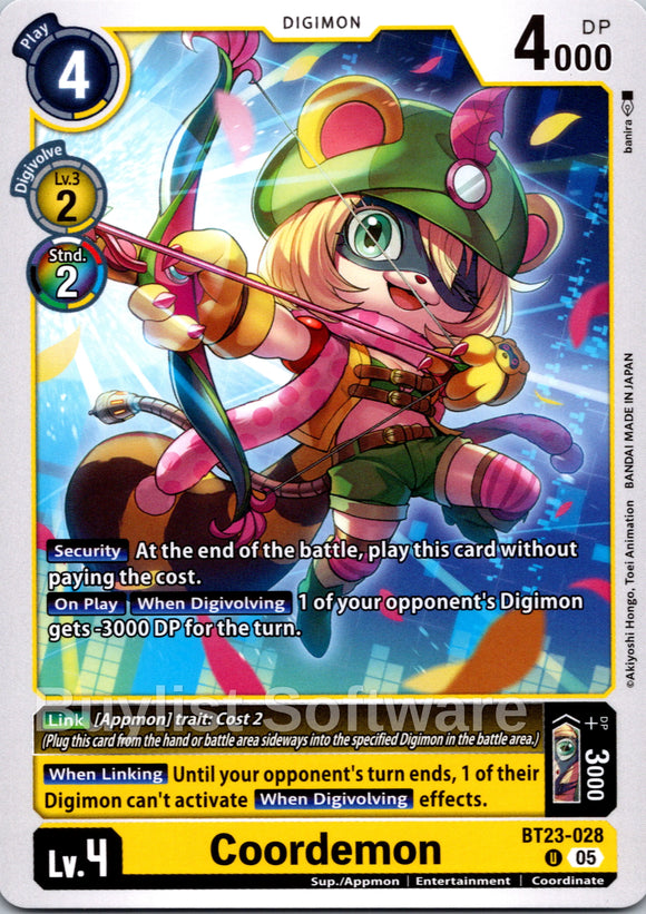 Coordemon [BT23-028 U] [Hackers' Slumber]