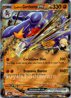 Cynthia's Garchomp ex [104/182] [Destined Rivals] Holofoil