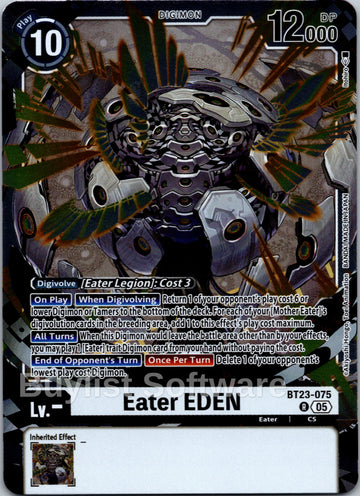 Eater EDEN [BT23-075 R] [Hackers' Slumber] Foil
