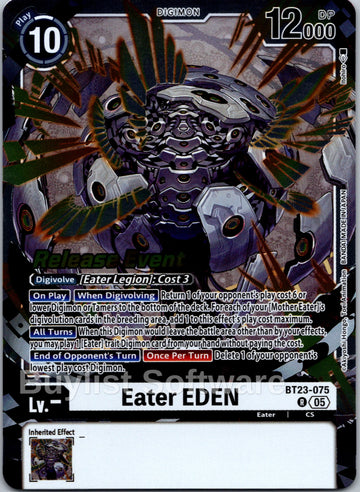Eater EDEN [BT23-075 R] [Hackers' Slumber Release Event Cards] Foil