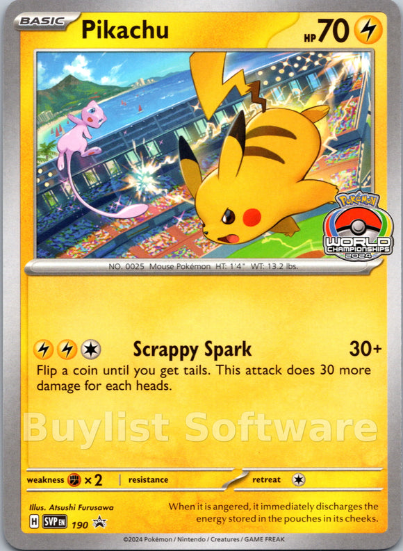 Pikachu [190] [Scarlet & Violet Promo Cards]