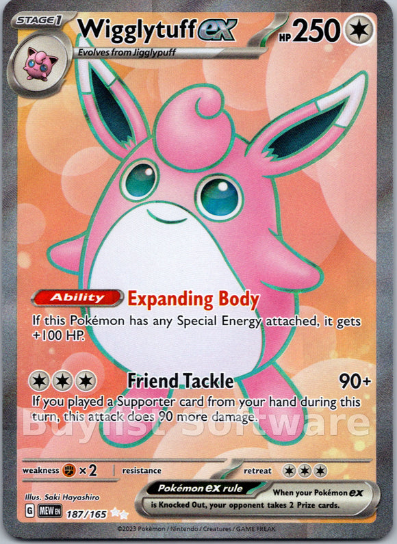 Wigglytuff ex [187/165] [Scarlet & Violet 151] Holofoil