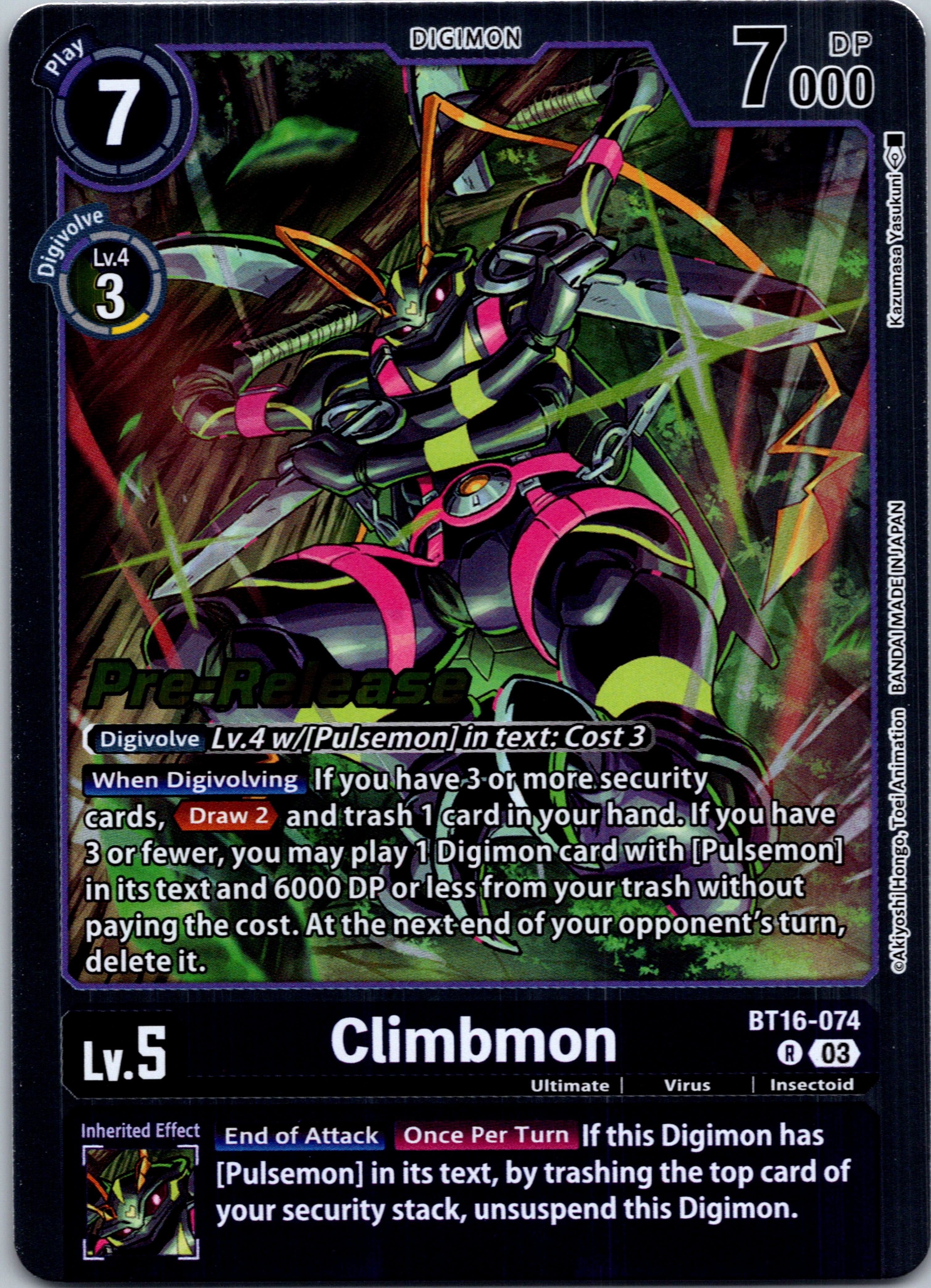 Climbmon [BT16-074-R] [Beginning Observer Pre-Release Cards] Foil