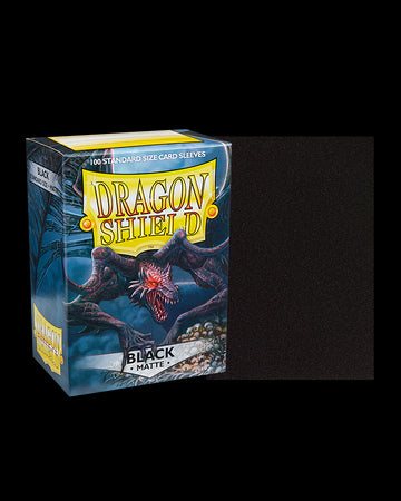 100ct Black Dragon Shield Matte Sleeves