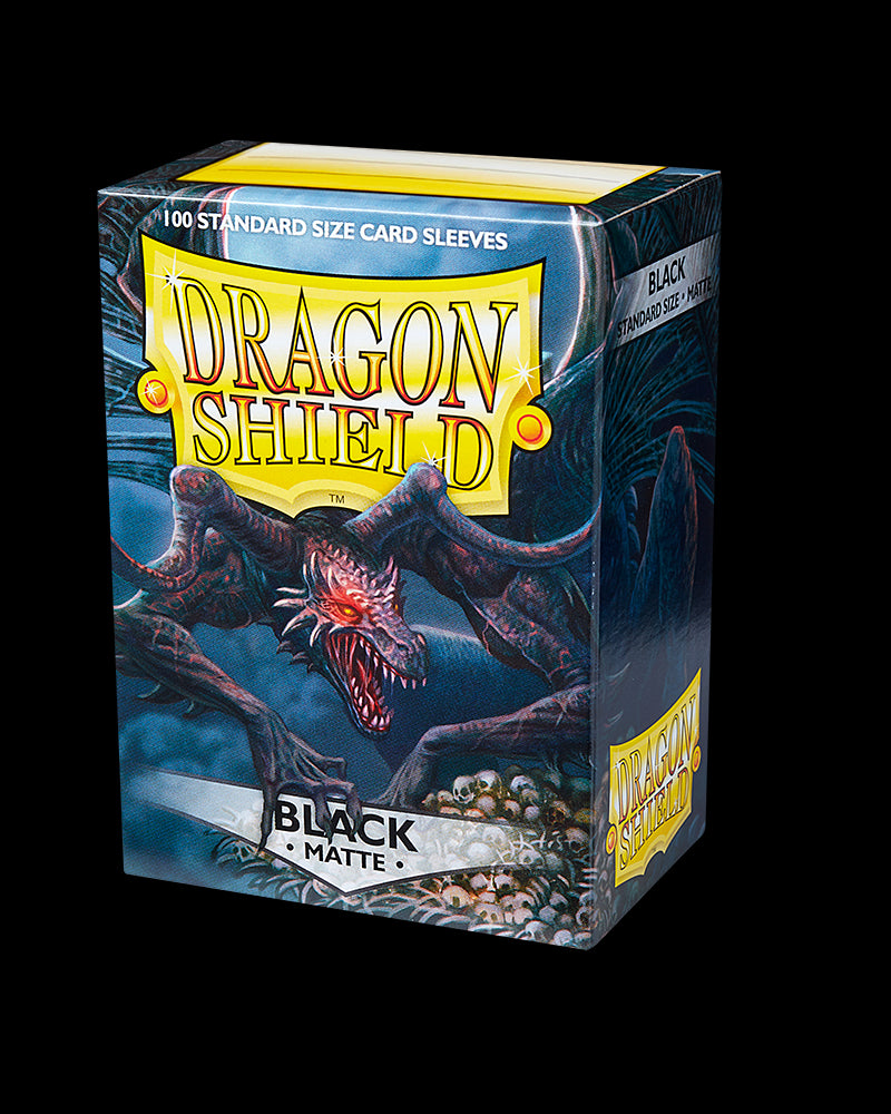 100ct Black Dragon Shield Matte Sleeves