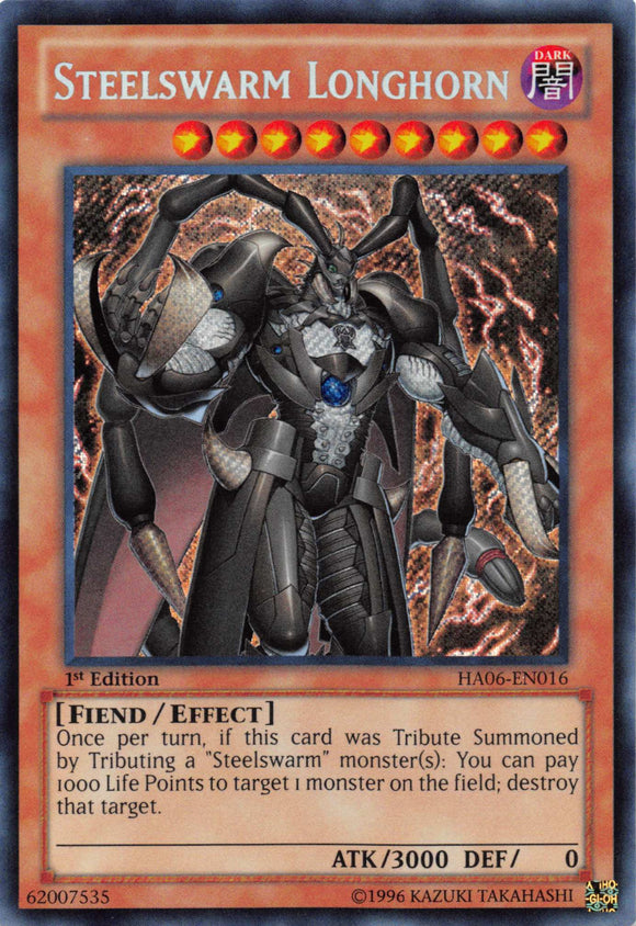 Steelswarm Longhorn [HA06-EN016] Secret Rare