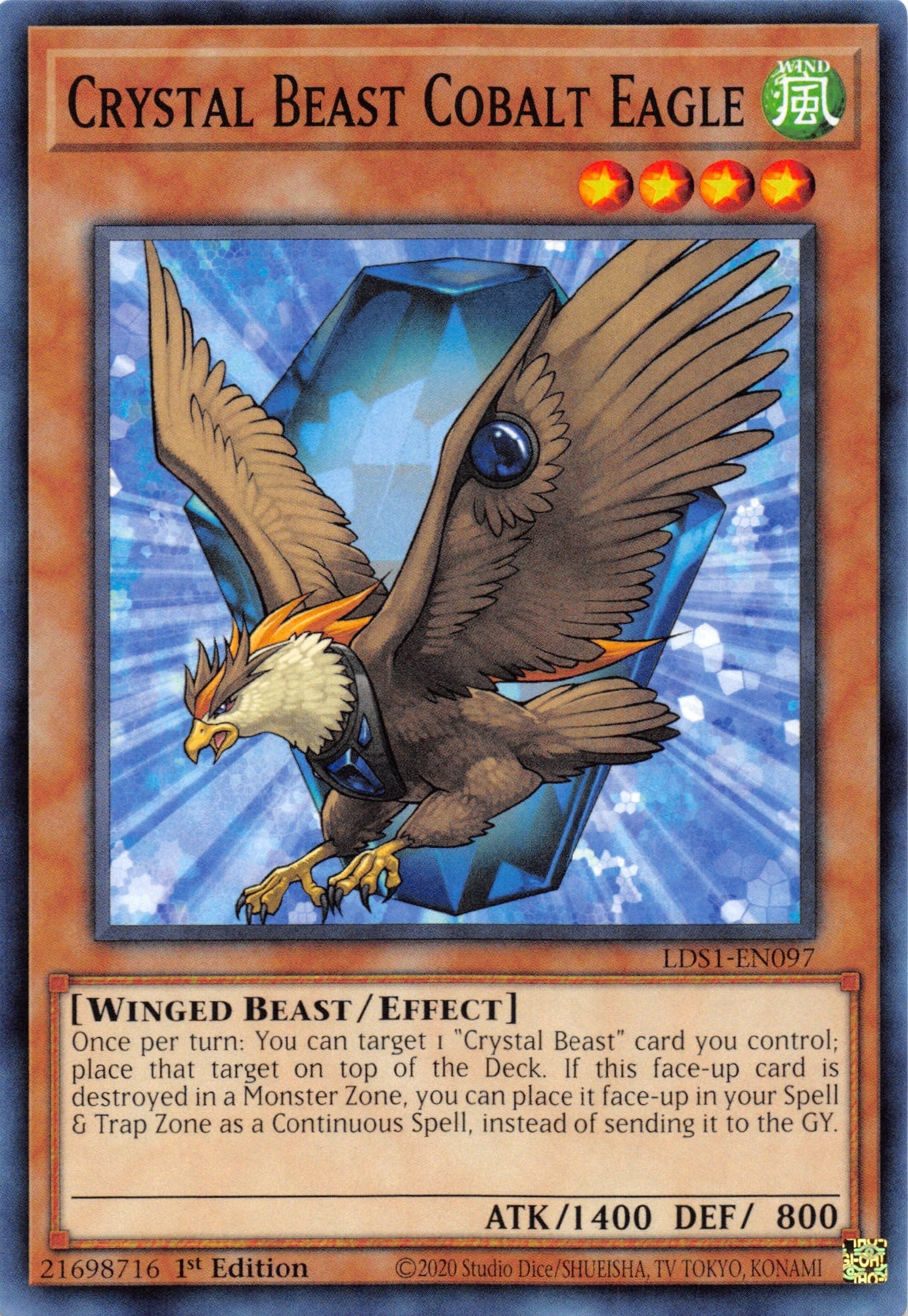 Crystal Beast Cobalt Eagle [LDS1-EN097] Common