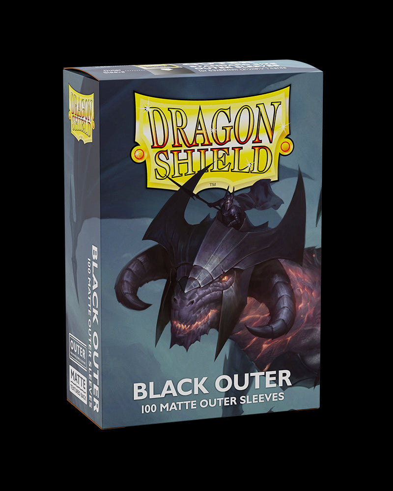 Dragon Shield: 100ct Black Matte Outer Sleeves (Standard Size)