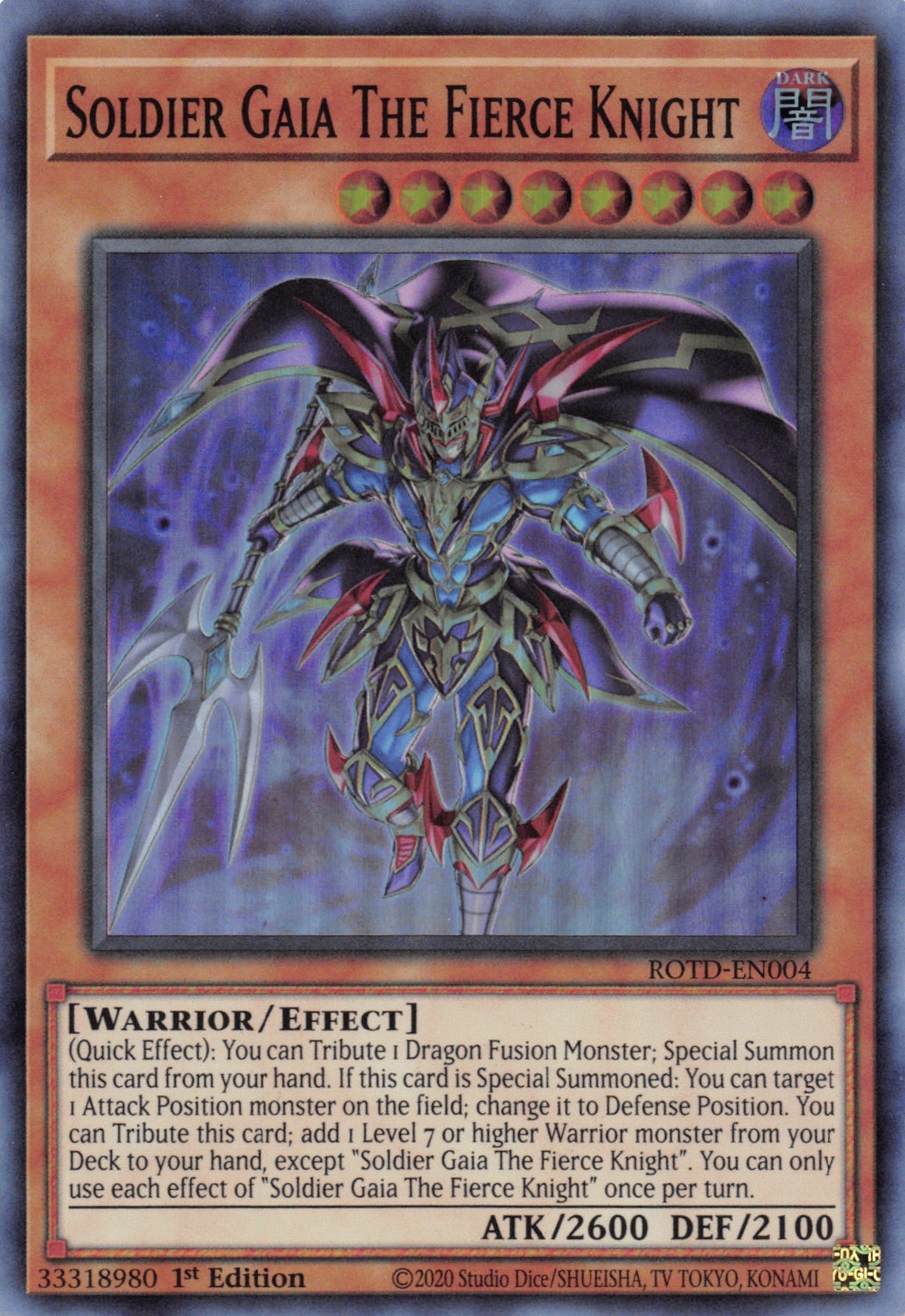Soldier Gaia The Fierce Knight [ROTD-EN004] Super Rare