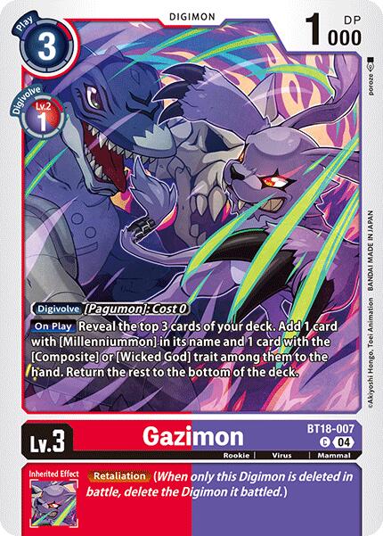 Gazimon [BT18-007-C] [Release Special Booster 2.0] Normal