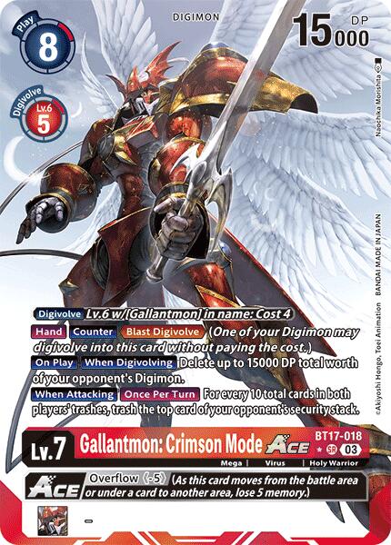 Gallantmon: Crimson Mode ACE (Alternate Art) [BT17-018-SR] [Secret Crisis] Foil