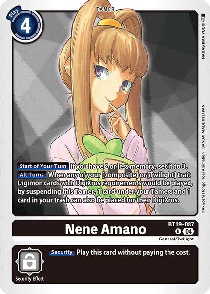 Nene Amano [BT19-087-U] [Release Special Booster 2.0] Normal