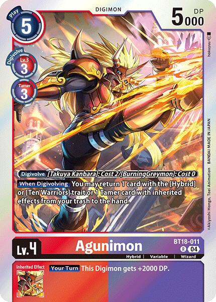 Agunimon [BT18-011-R] [Release Special Booster 2.0] Foil