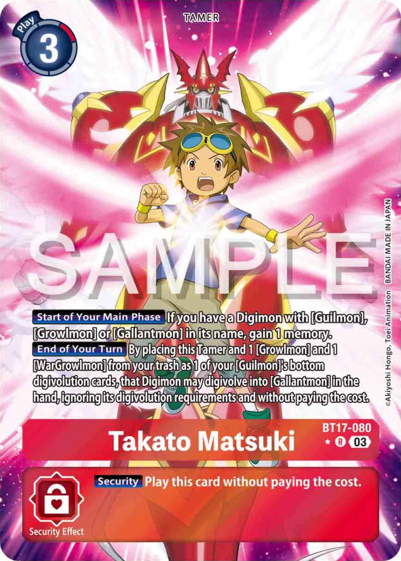 Takato Matsuki (Alternate Art) [BT17-080-R] [Secret Crisis] Foil