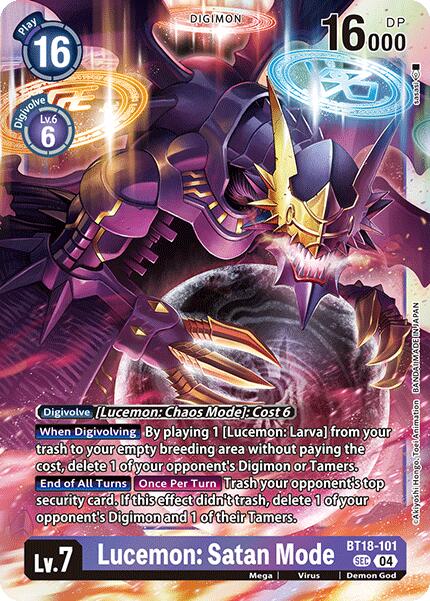 Lucemon: Satan Mode [BT18-101-SEC] [Release Special Booster 2.0] Foil