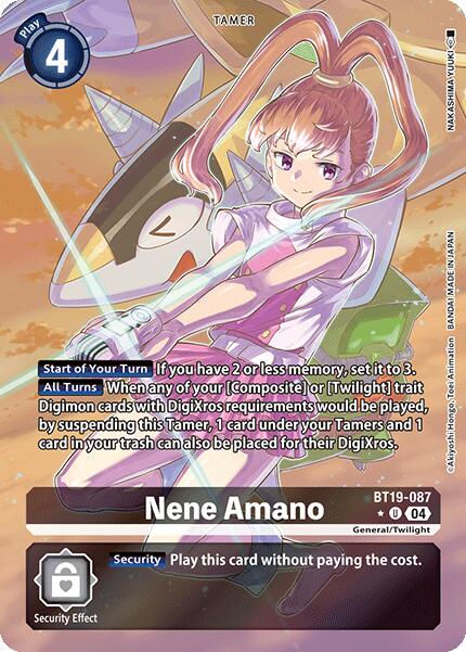 Nene Amano (Alternate Art) [BT19-087-U] [Release Special Booster 2.0] Foil