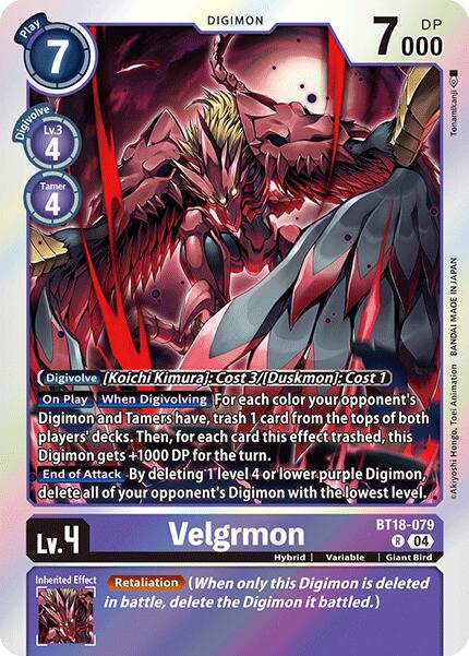 Velgrmon [BT18-079-R] [Release Special Booster 2.0] Foil