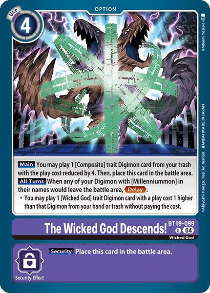 The Wicked God Descends! [BT19-099-U] [Release Special Booster 2.0] Normal