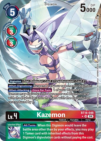 Kazemon (Alternate Art) [BT18-048-SR] [Release Special Booster 2.0] Foil