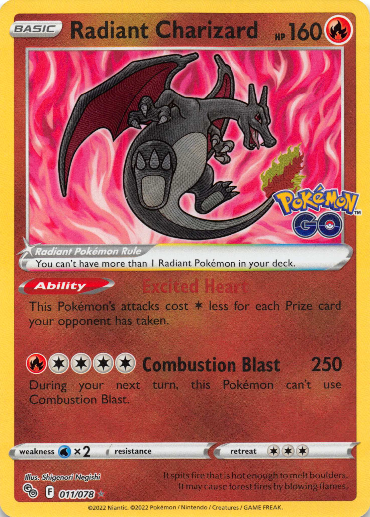 Radiant Charizard (011/078) [Pokémon GO]