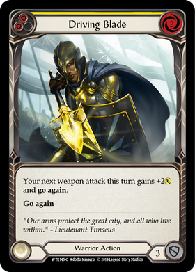 Driving Blade (Yellow) [WTR145-C] Alpha Print Normal - Duel Kingdom
