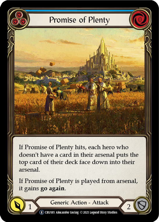 Promise of Plenty (Blue) (Rainbow Foil) [CRU185-RF] Unlimited Rainbow Foil - Duel Kingdom