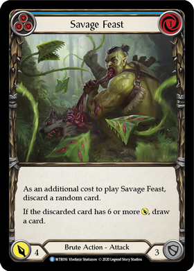 Savage Feast (Blue) [WTR016] Unlimited Rainbow Foil - Duel Kingdom