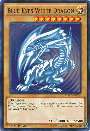 Blue-Eyes White Dragon (Version 2) [LDK2-ENK01] Common - Duel Kingdom